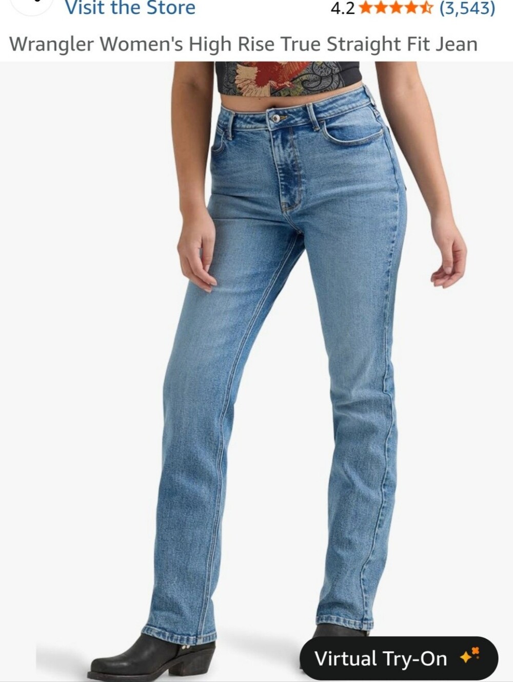 Wrangler Women's Blue Straight-Leg Jeans